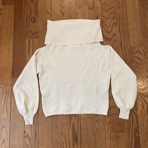 Women’s Cream Cowl Neck Zara Sweater, Small